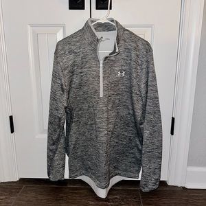 Under Armour Men's Grey Heather UA Sweater Fleece Half Zip